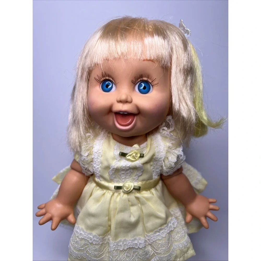 Vintage 1990 Galoob Baby Face So Playful Beth #10 Rare Yellow Ponytail HTF